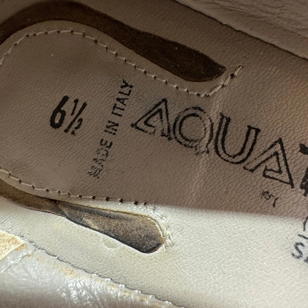 Aquatalia Marvin‎ K Pumps Women 6.5 Brown Suede Leather Pointed Toe Wedge Shoes